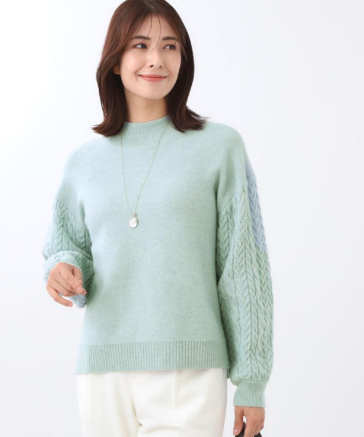 一枚で着映え◎／ゆったりシルエット】ラメ×スパンコールウール混