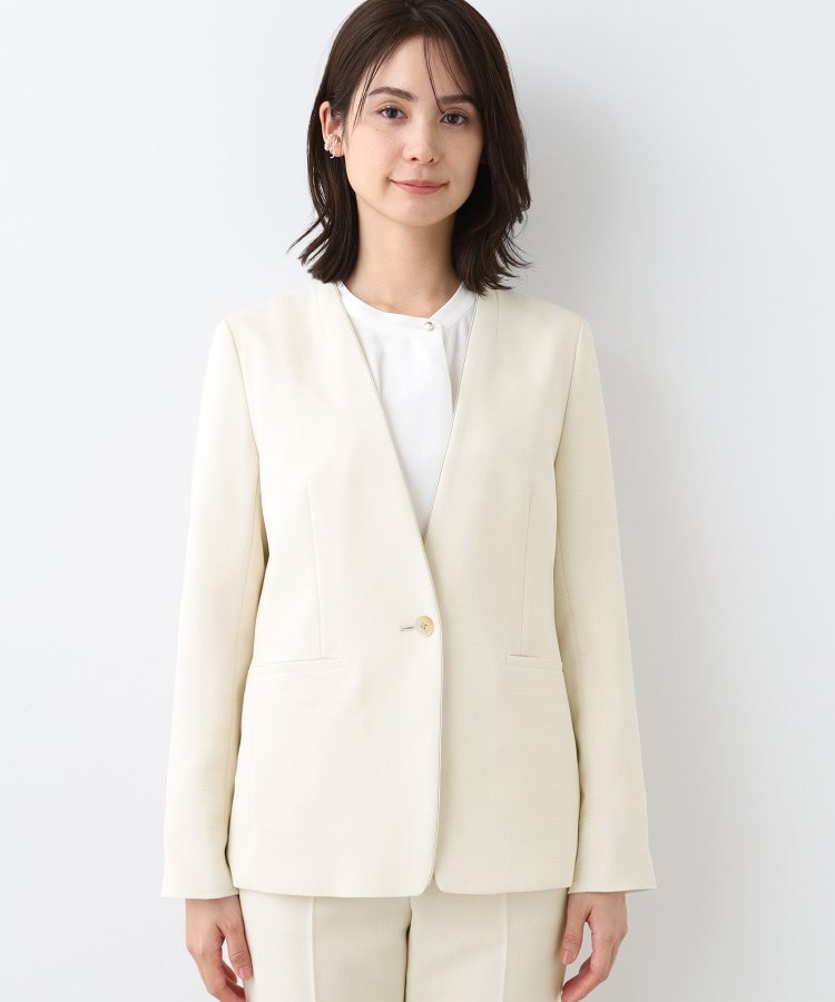 洗える／スーツ】ノーカラージャケット（ジャケット(単品)） | INDIVI