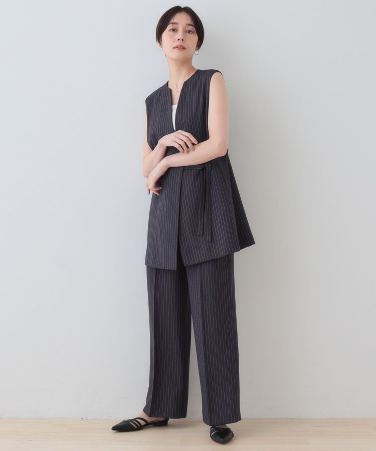 こなれSETUP】リネンライクワイドパンツ（フルレングスパンツ