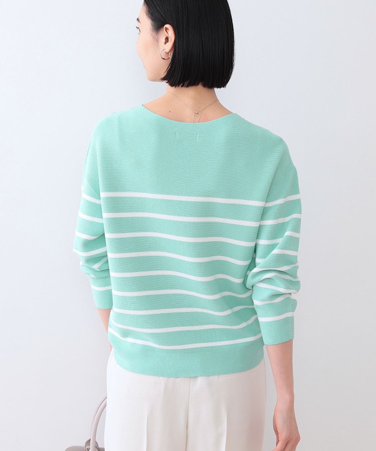 洗える／無縫製／6色展開】袖フォルム ボートネックニット（ニット