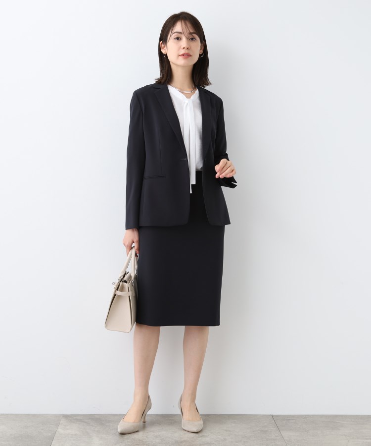 洗える／UVケア／スーツ】ストレッチテーラードカラージャケット