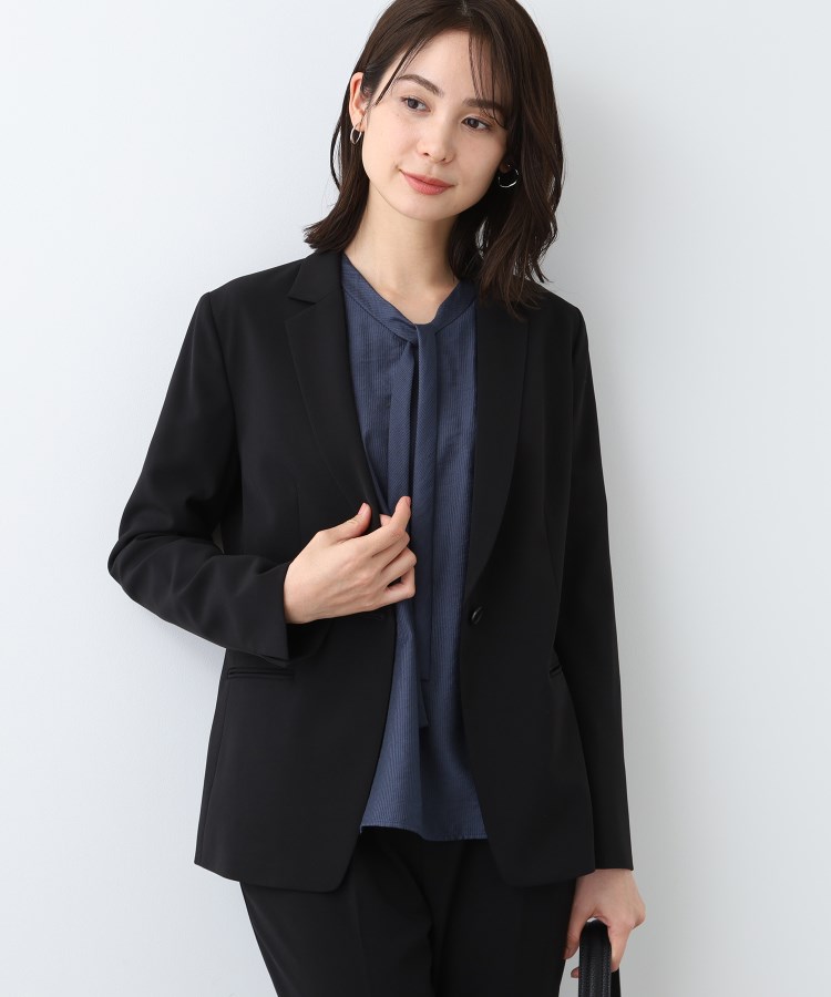 洗える／UVケア／スーツ】ストレッチテーラードカラージャケット