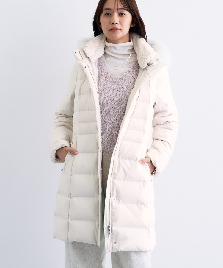 名品／撥水／抗菌防臭】ロング丈リサイクルダウンコート（ダウン