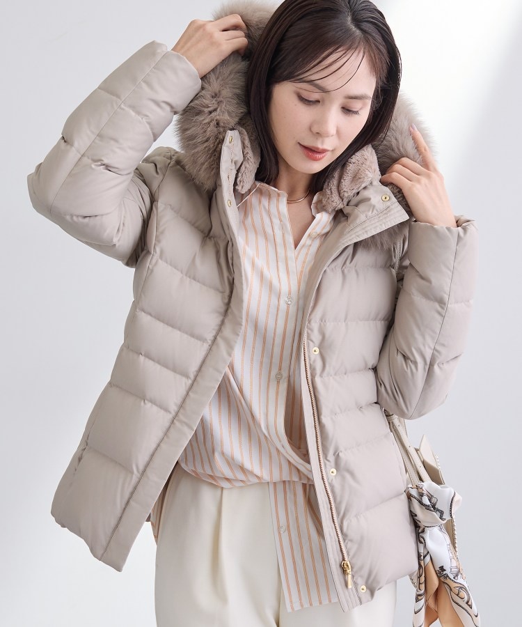 名品／撥水／抗菌防臭】ショート丈リサイクルダウンコート（ダウン