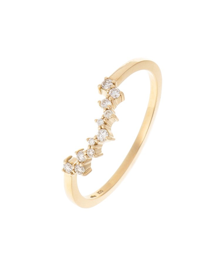 K10ダイヤモンド 放射U字 リング（リング） | COCOSHNIK（ココシュ