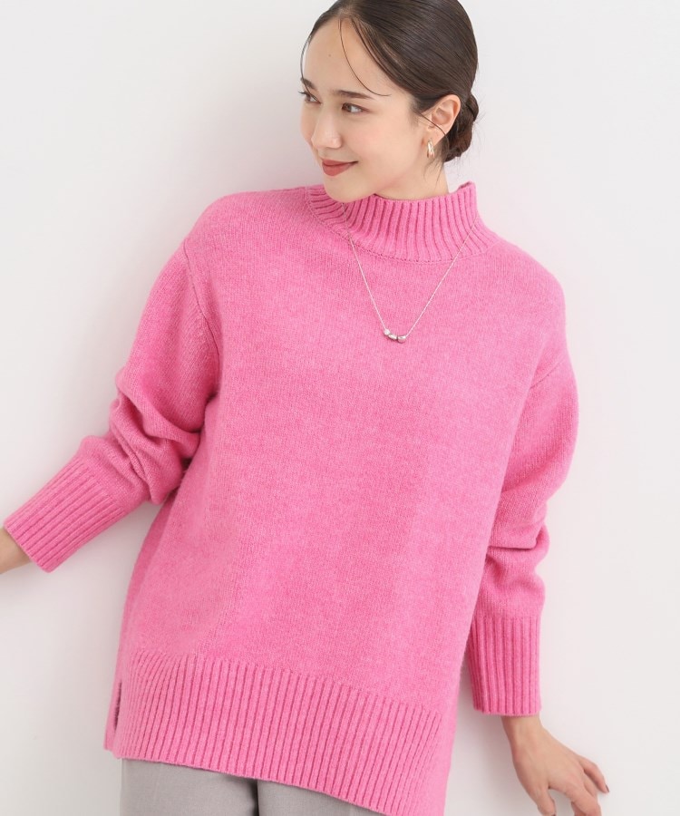 S-LL】ゆるシルエットな メランジタートルニット（ニット/セーター