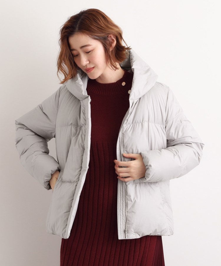 名品アウター／800FP・多機能】つつまれダウンショート（ダウン