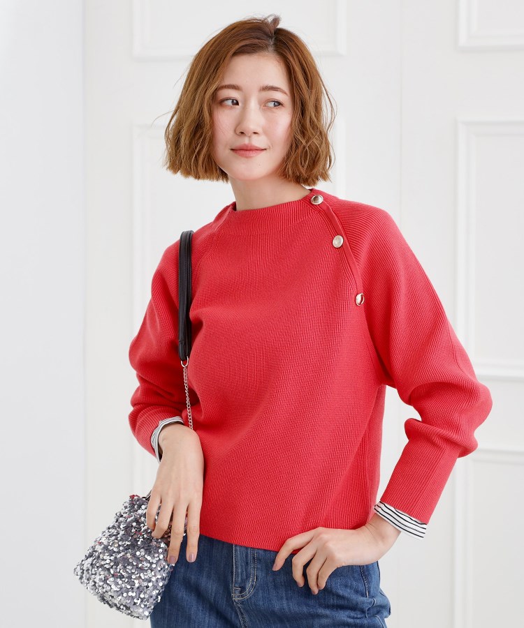 ラグランスリーブ肩釦ニット（ニット/セーター） | grove（グローブ