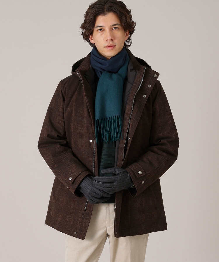 3WAY】ジャカード グレンチェック ダウンライナー ブルゾン（ブルゾン