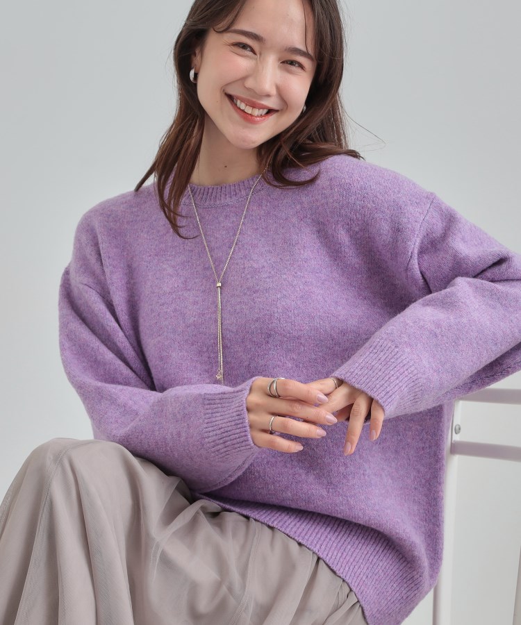 洗濯機可】選べる8色で色違いも欲しくなる ふんわりゆるニット