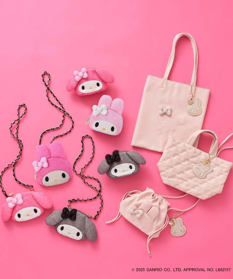 マイメロディ】フェイス型2WAYキラキラミニショルダー（ショルダー