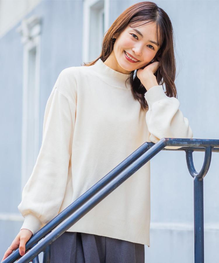 手洗い可／8色展開】カラフルハイネックニット（ニット/セーター