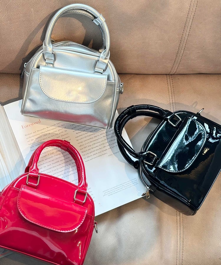 エナメル調2WAYミニボストン（ボストンバッグ） | Ober Tashe