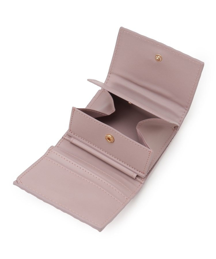 新生活・新学期】キルティング ボックスコイン三つ折り財布 ミニ財布