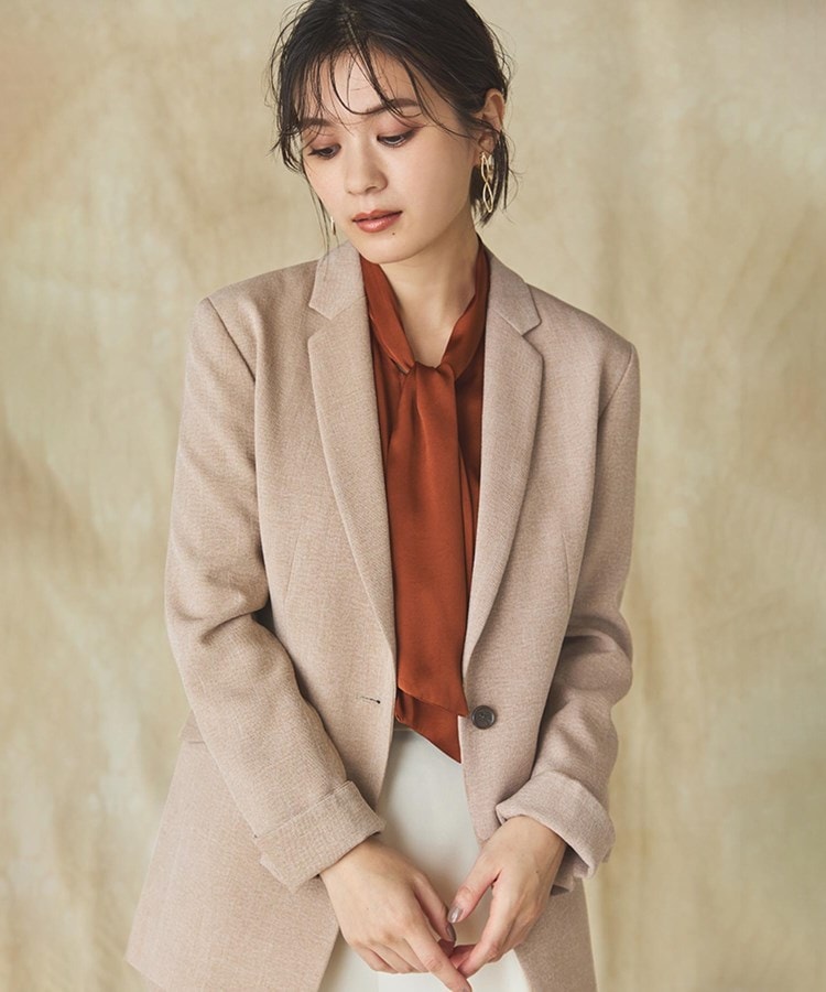 洗える／ストレッチ】ツイードオックス ジャケット（テーラード