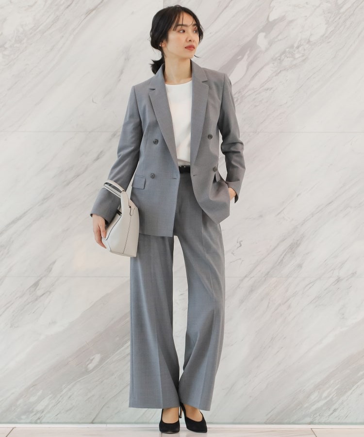 XS～3L】4ボタンダブルジャケット【ストレッチ／ウォッシャブル