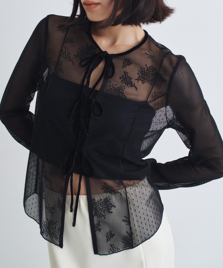 tulle lace ribbon blouse（シャツ・ブラウス） | CODE A（コードエー