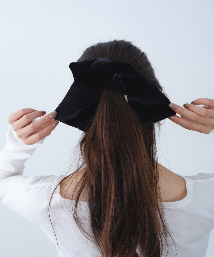 heyep｜Velour Square Scrunchie － Medium（ヘッドアクセサリー