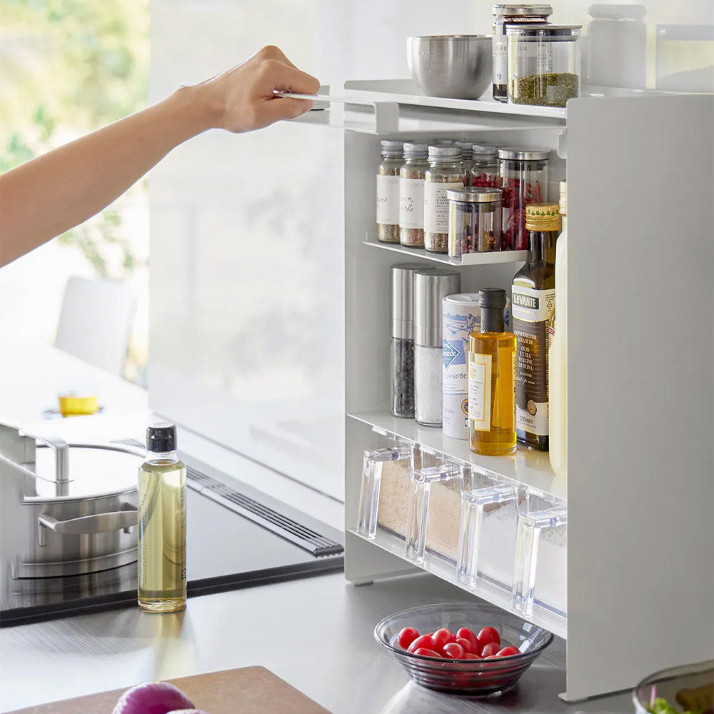 TOWER（タワー） 前が開く 隠せる調味料ラック タワー ホワイト 2009