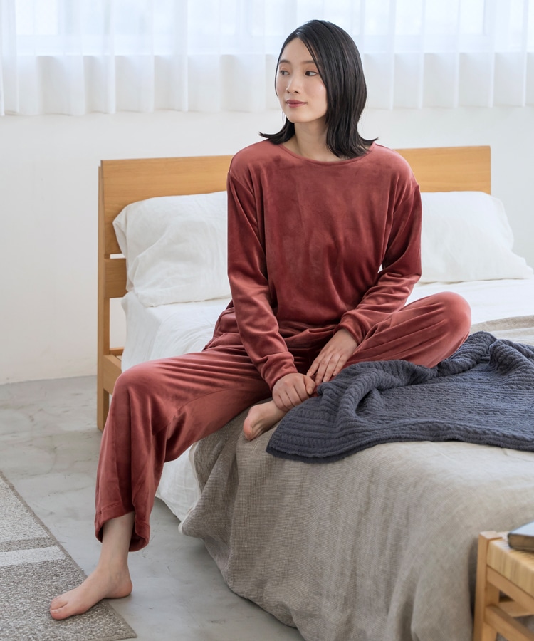 SUKALA HOME】リラックスフィルセラシャギーベロアパジャマ(M・Lサイズ
