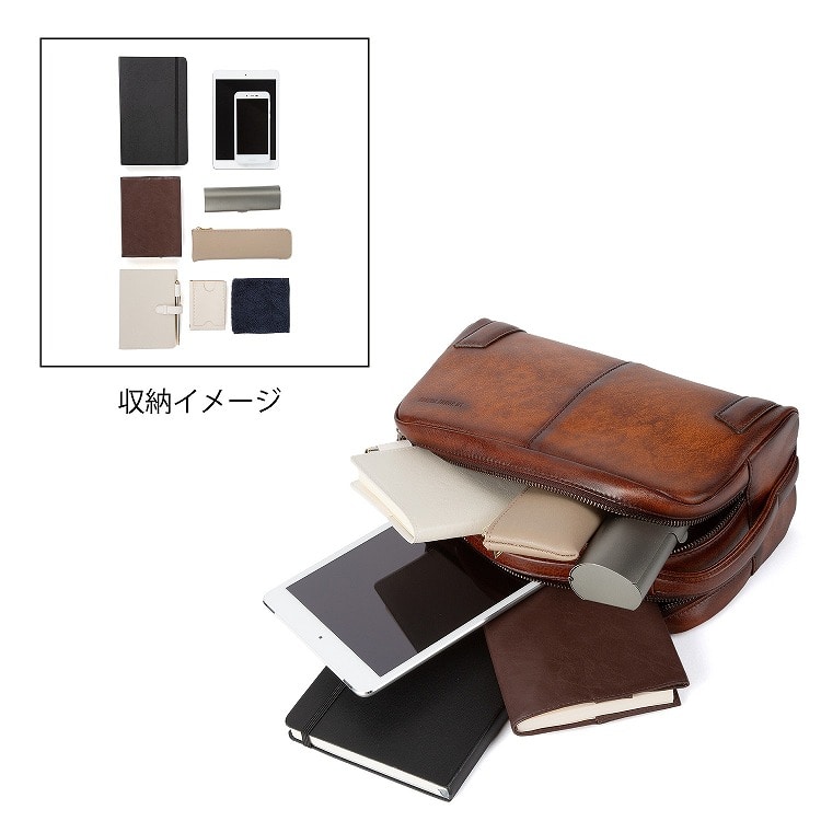 LO HOMME PRESSE／ロ・オム・プレッセ アルカイック 本革 ポーチ 71852