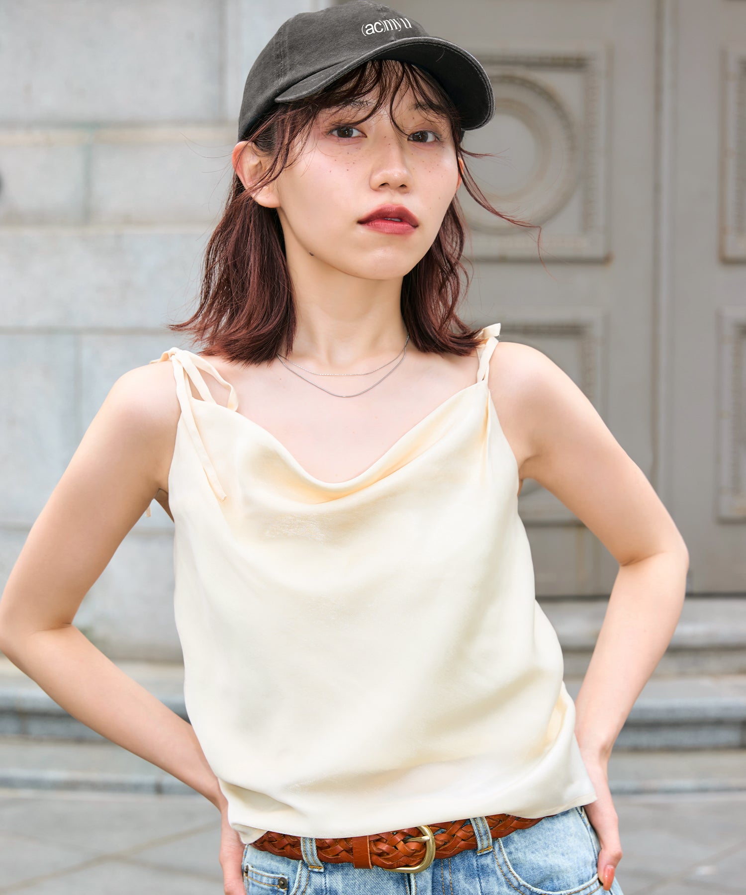 miyu×ACLENT】サテンドレープキャミソール｜ACLENT（アクレント）