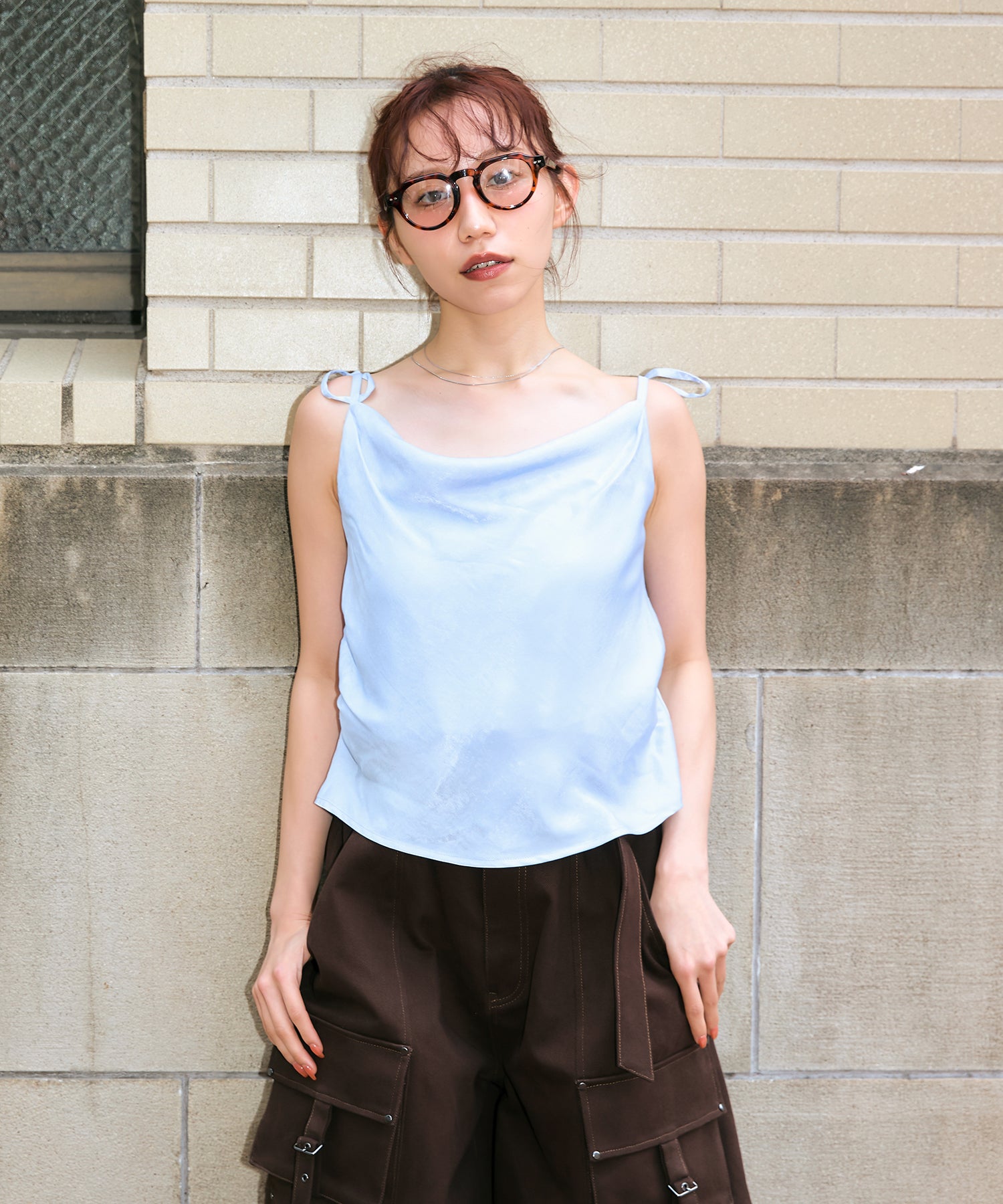 miyu×ACLENT】サテンドレープキャミソール｜ACLENT（アクレント）