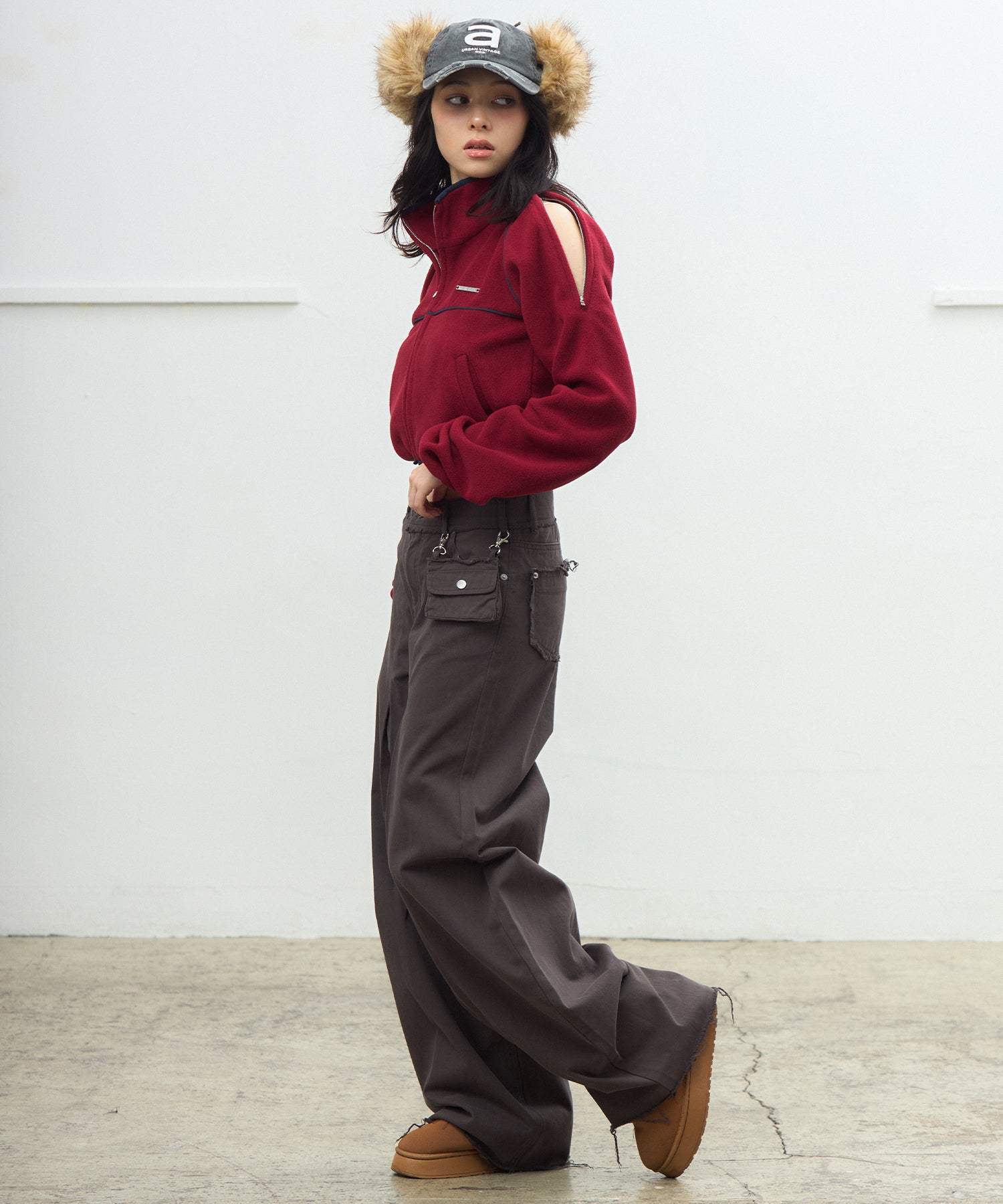 ウエストポーチカーブセンタータックパンツ｜ACLENT（アクレント）