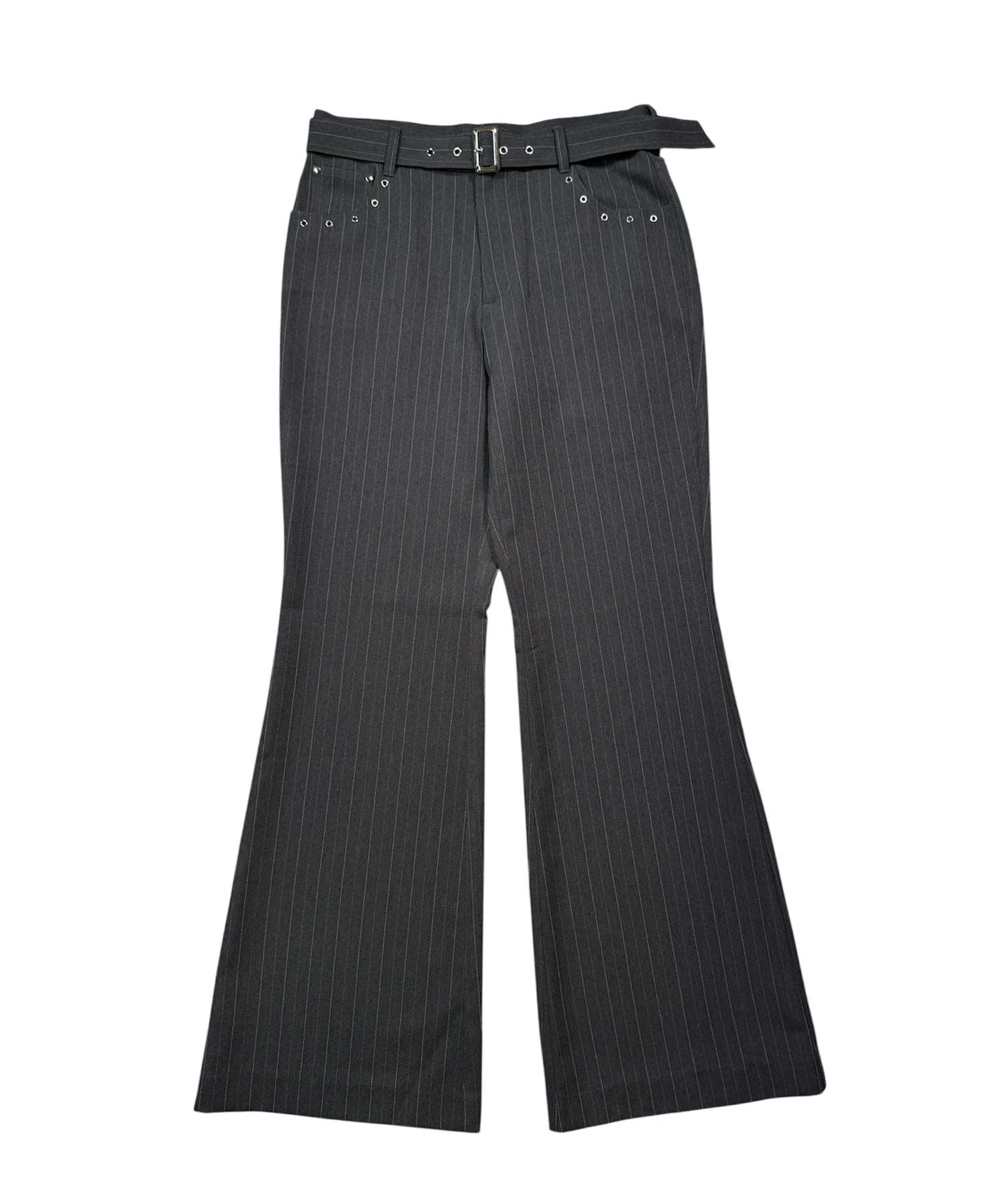 ストライプアイレットL/Wフレアパンツ｜ACLENT（アクレント）