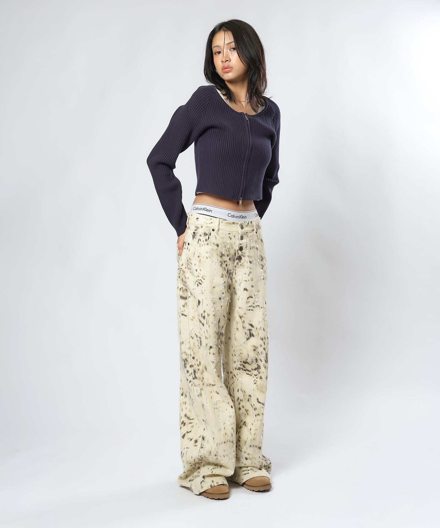 アニマルパターンJ/Wワイドストレートパンツ｜ACLENT（アクレント）