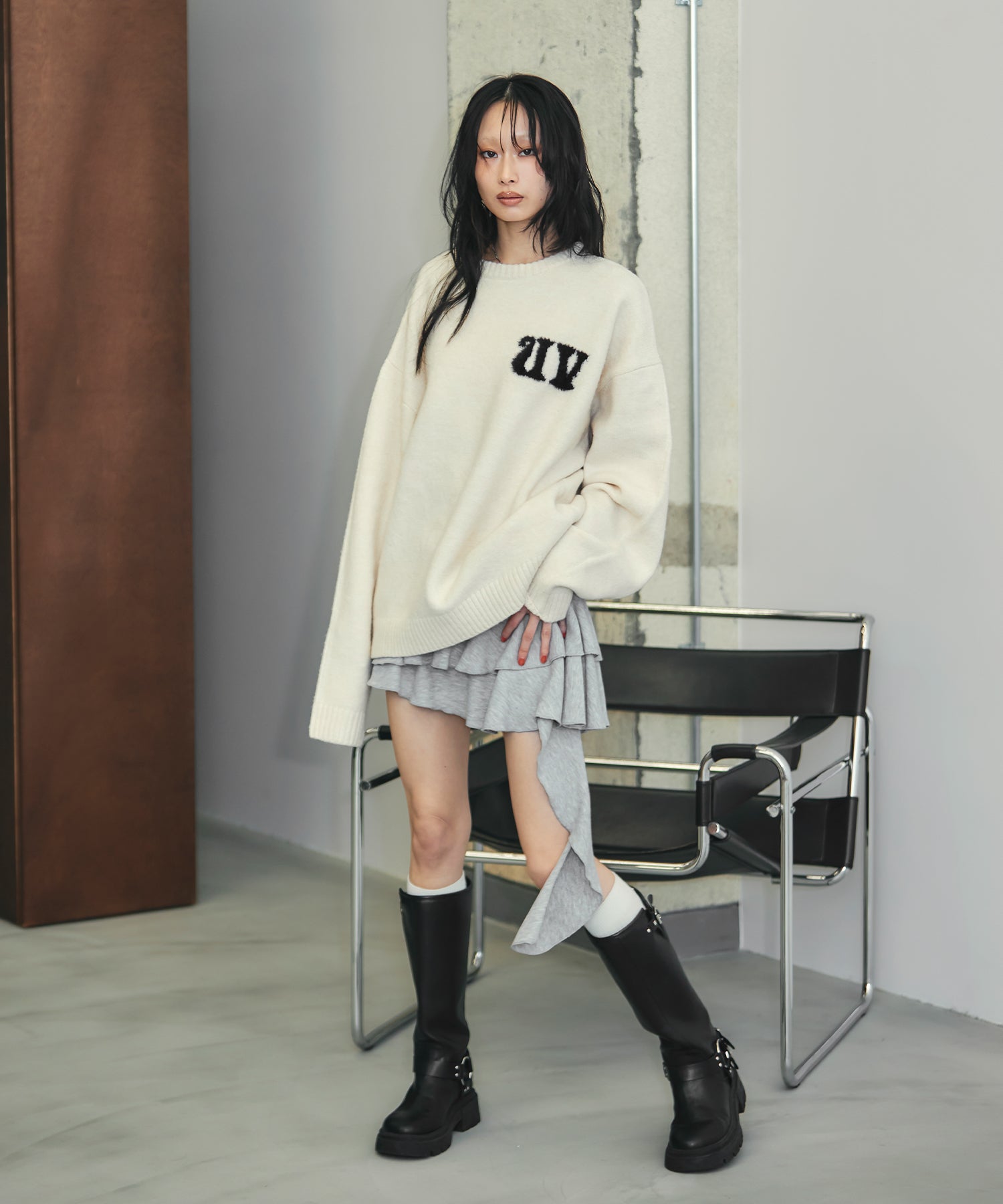 アシンメトリーフリルミニスカート｜ACLENT（アクレント）