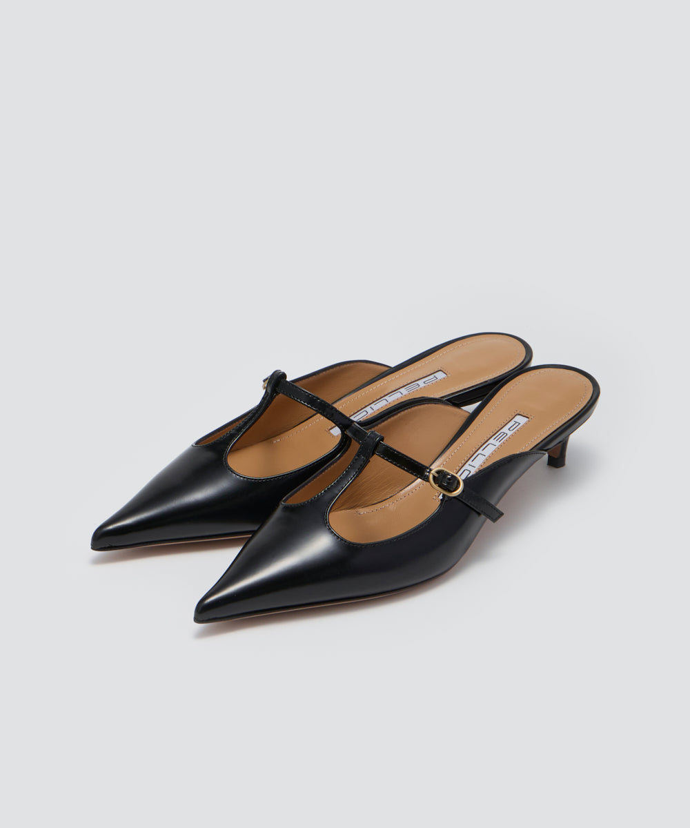 PELLICO | Tストラップ パンプス 3.5cm BLACK - アマンオンライン