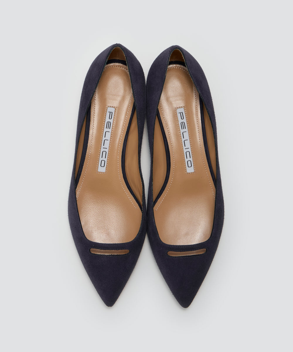 PELLICO | アネッリ スウェード パンプス 1.0cm NAVY【伊勢丹新宿店