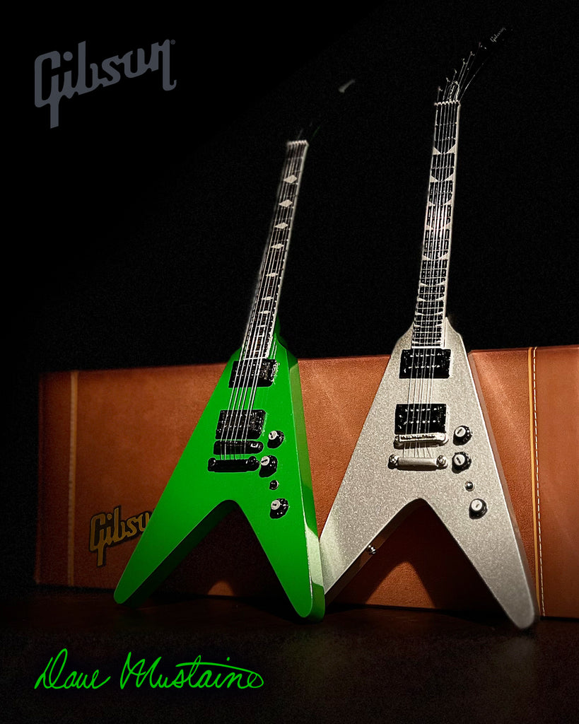 Dave Mustaine Signature Gibson Flying V SET OF 2 Mini Guitar
