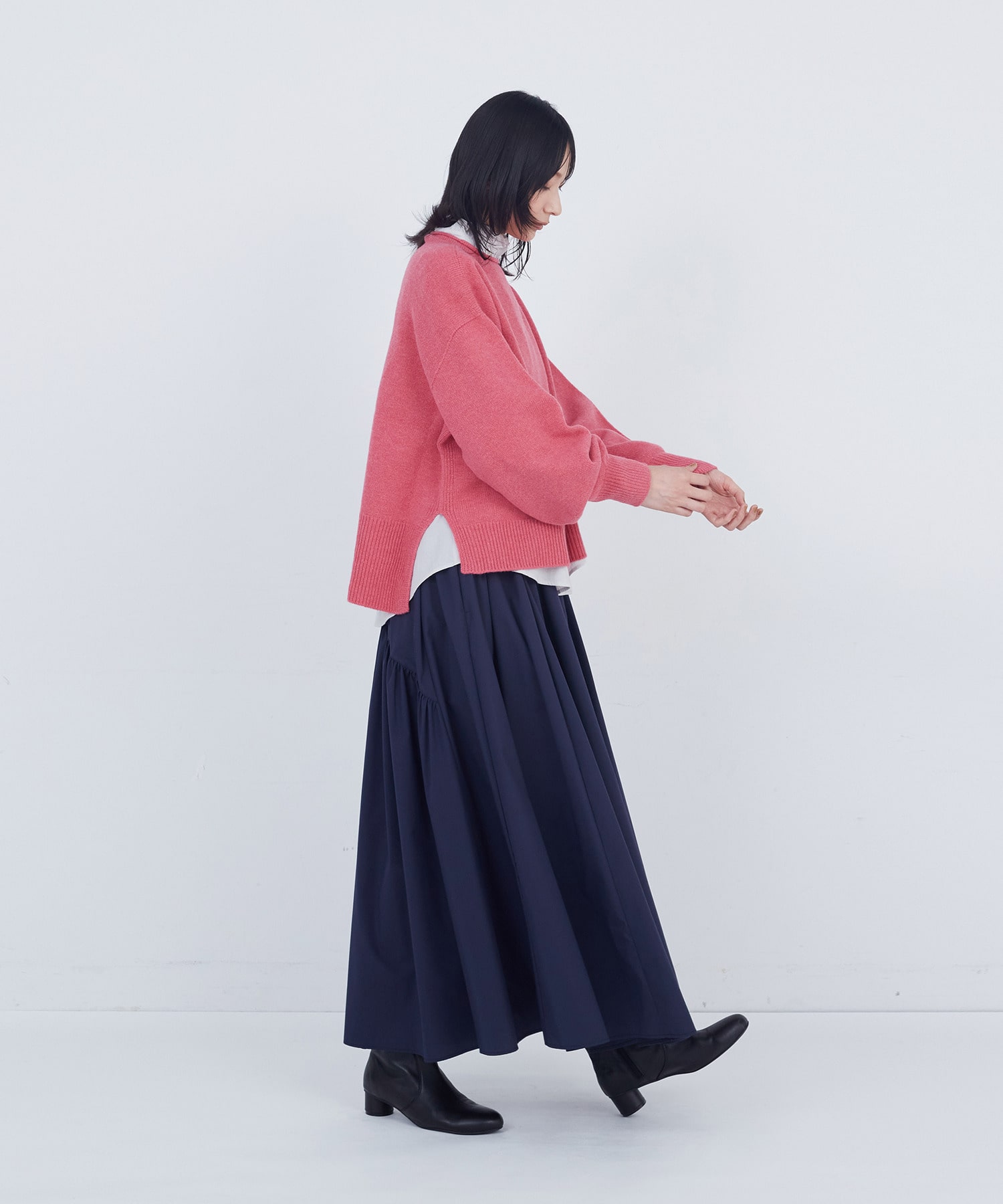 ロールカラーパフスリーブニット｜BIGI online store - ビギ