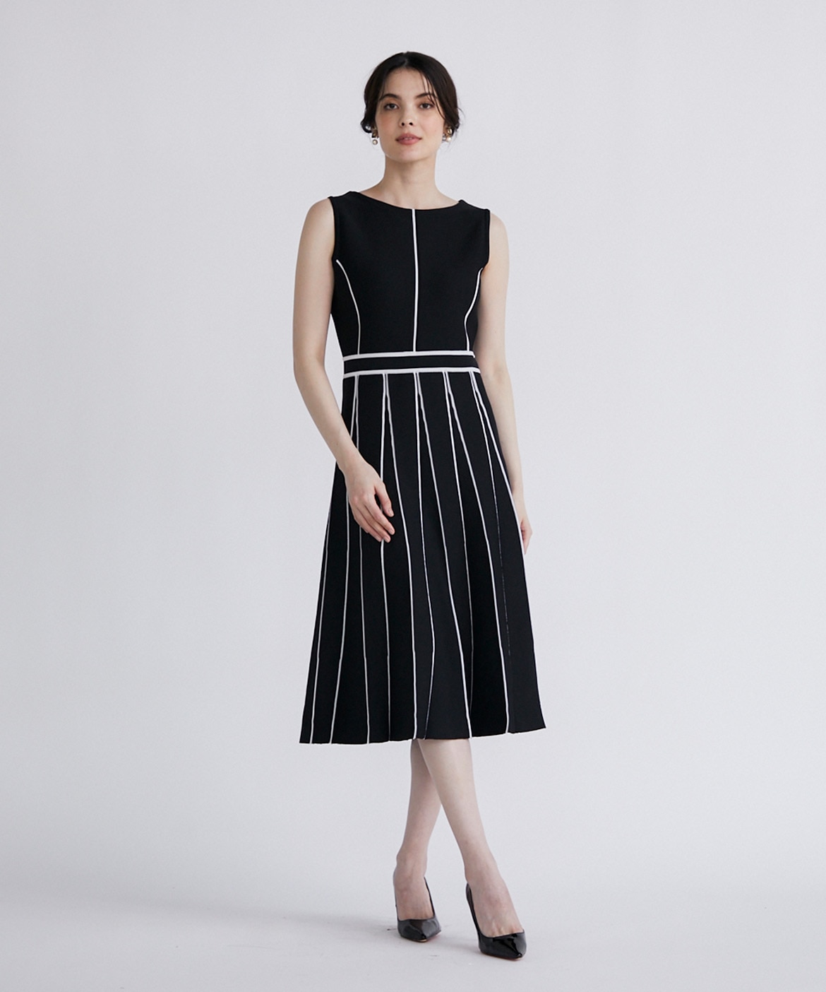 M Maglie le cassetto》ラインニットワンピース｜M Maglie le cassetto