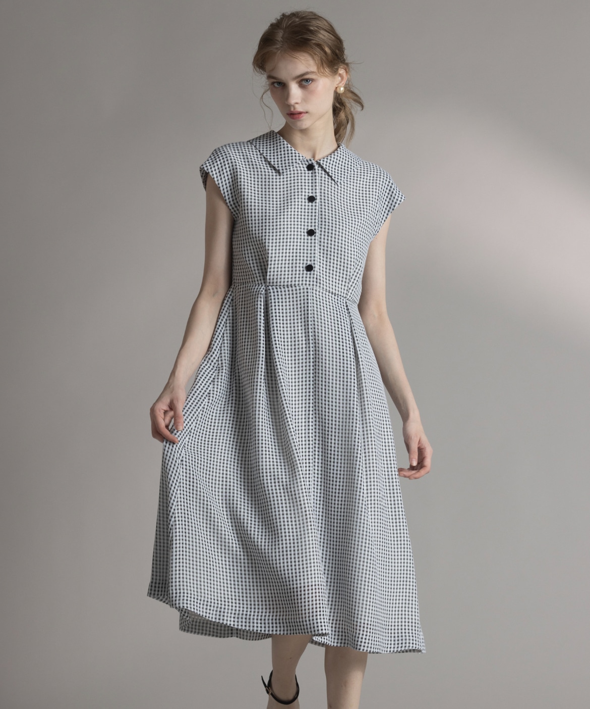 WEB限定》シアーチェックワンピース｜Maglie le cassetto（マーリエ ル