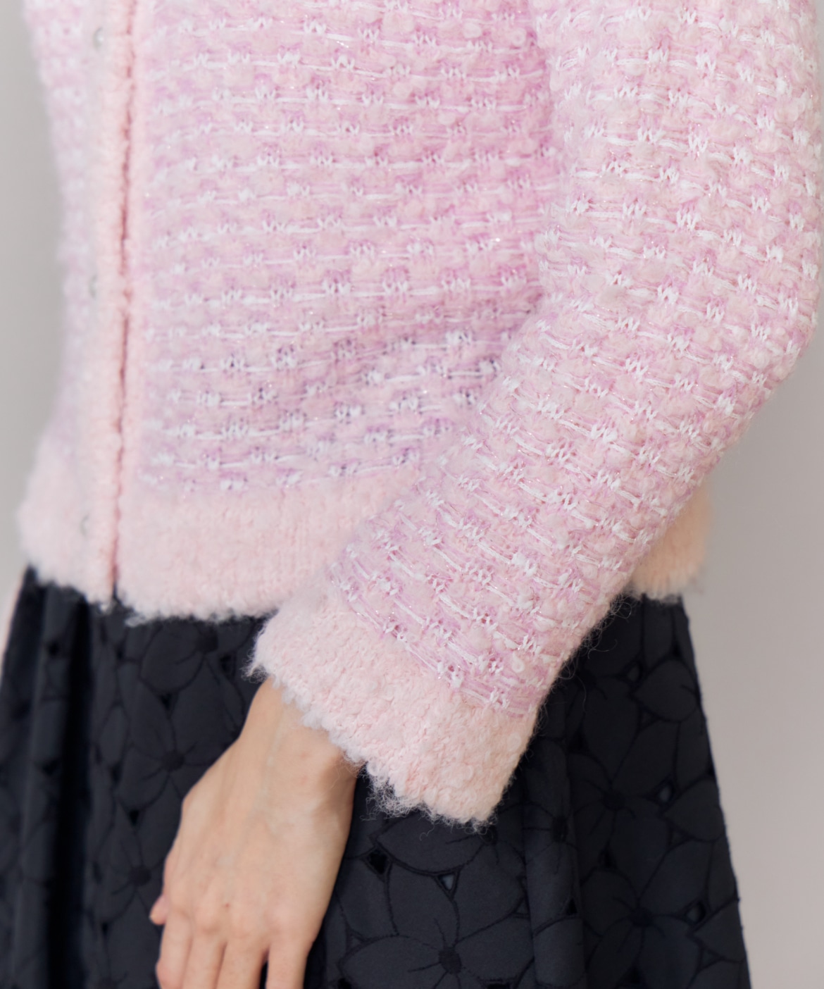 ラメフェザーニットジャケット｜Maglie le cassetto（マーリエ ル