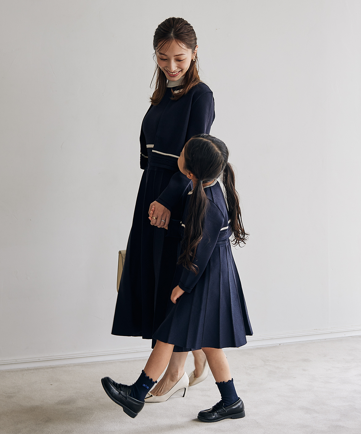 M Maglie le cassetto fiorelino》バイカラーニットワンピース《Kids