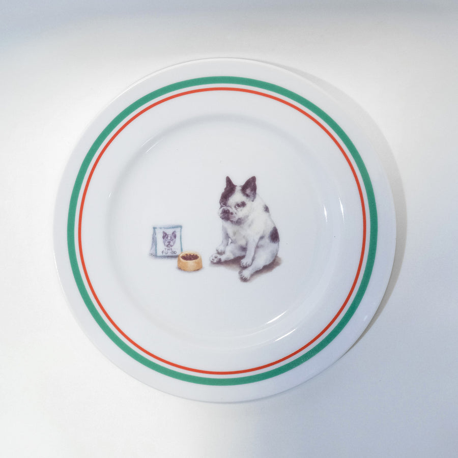 ぽっちゃりフレブル ラウンドプレート【かのうかりん × FRENCH BULLDOG