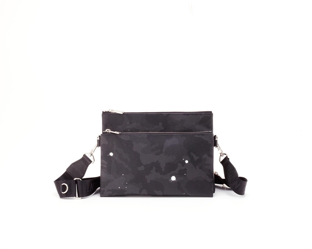 GENTIL BANDIT ダブルミニショルダーバッグ ブラックカモ|GENTIL