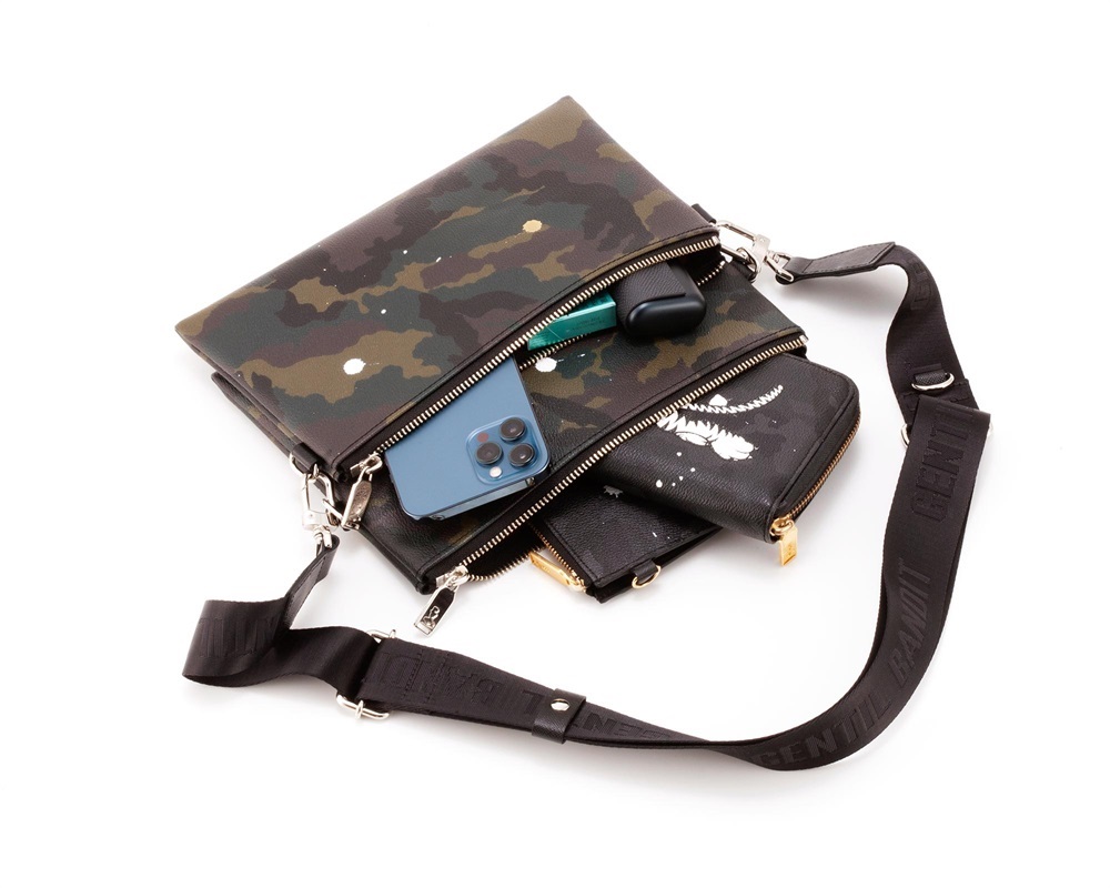 GENTIL BANDIT ダブルミニショルダーバッグ カーキカモ|GENTIL BANDIT