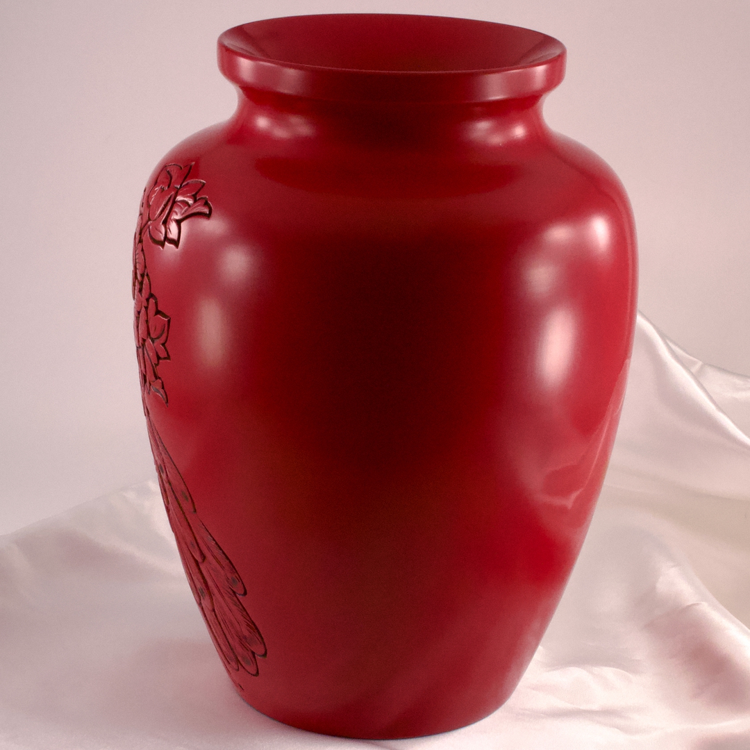 花瓶 村上堆朱（ついしゅ） 無形文化財 朱堂工藝店 川村信男 - いずみ