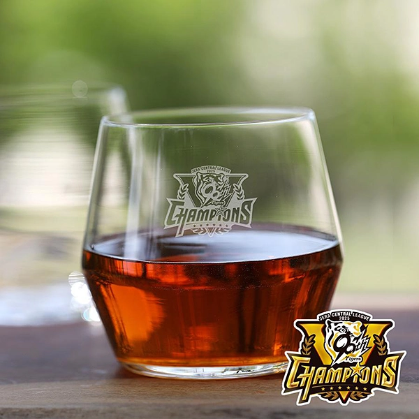 阪神タイガース 2025 JERA セ・リーグ優勝記念 薄造りグラス(黄/黒