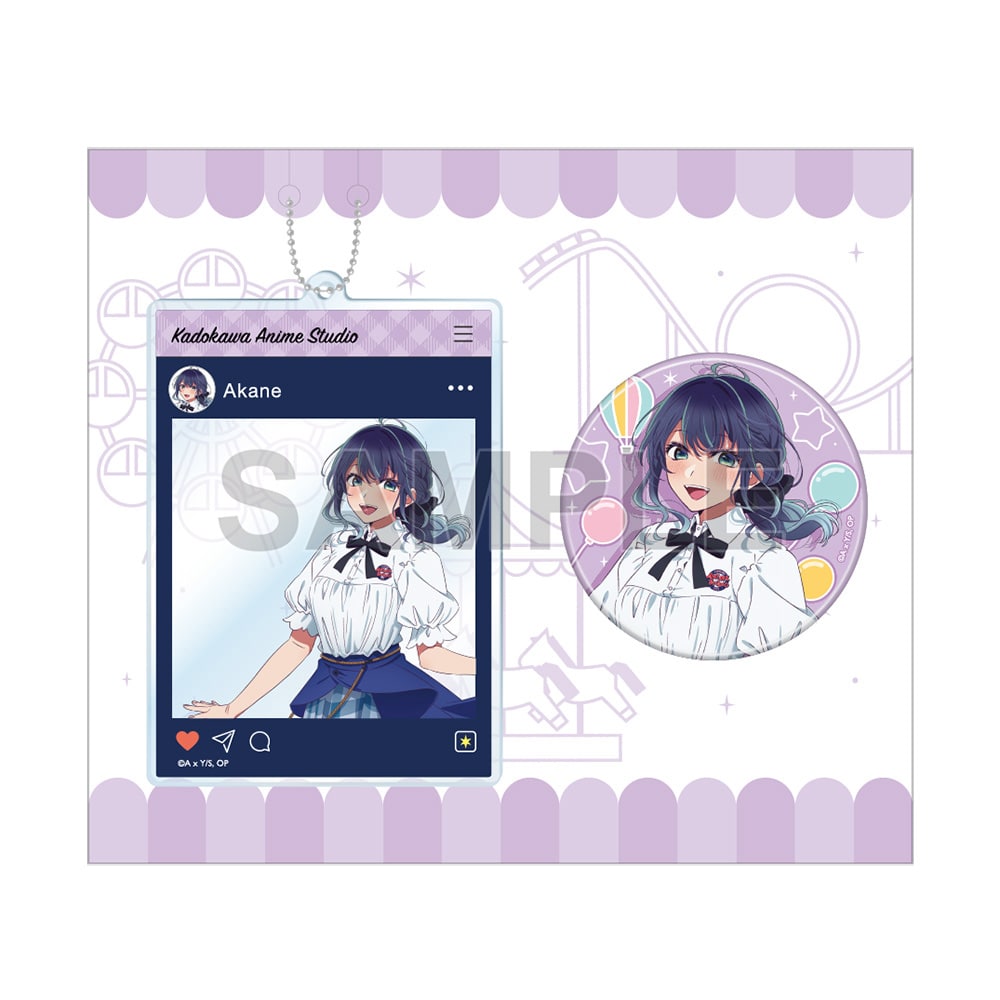推しの子缶バッジ&SNSフレームアクリルキーホルダーあかねアニメジャパン