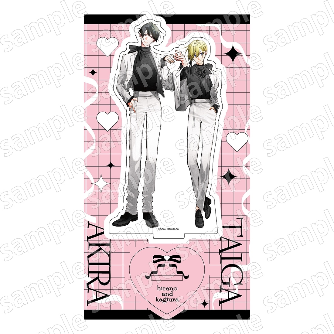アクリルスタンド 平野と鍵浦 BLACK&PINK ver.: グッズ・文具