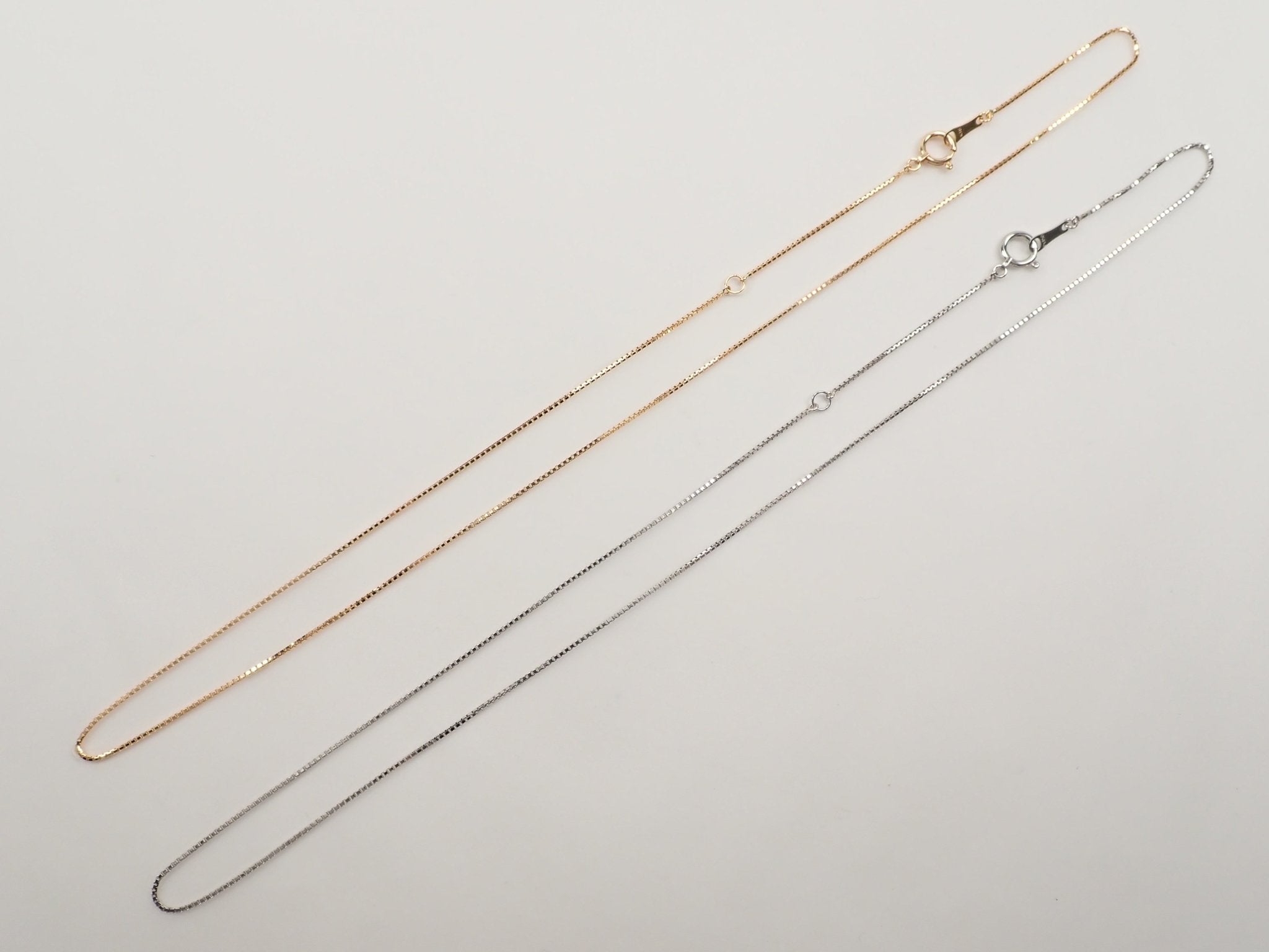 Pt850 Platinum Venetian Chain 0.8mm [40cm/45cm free]