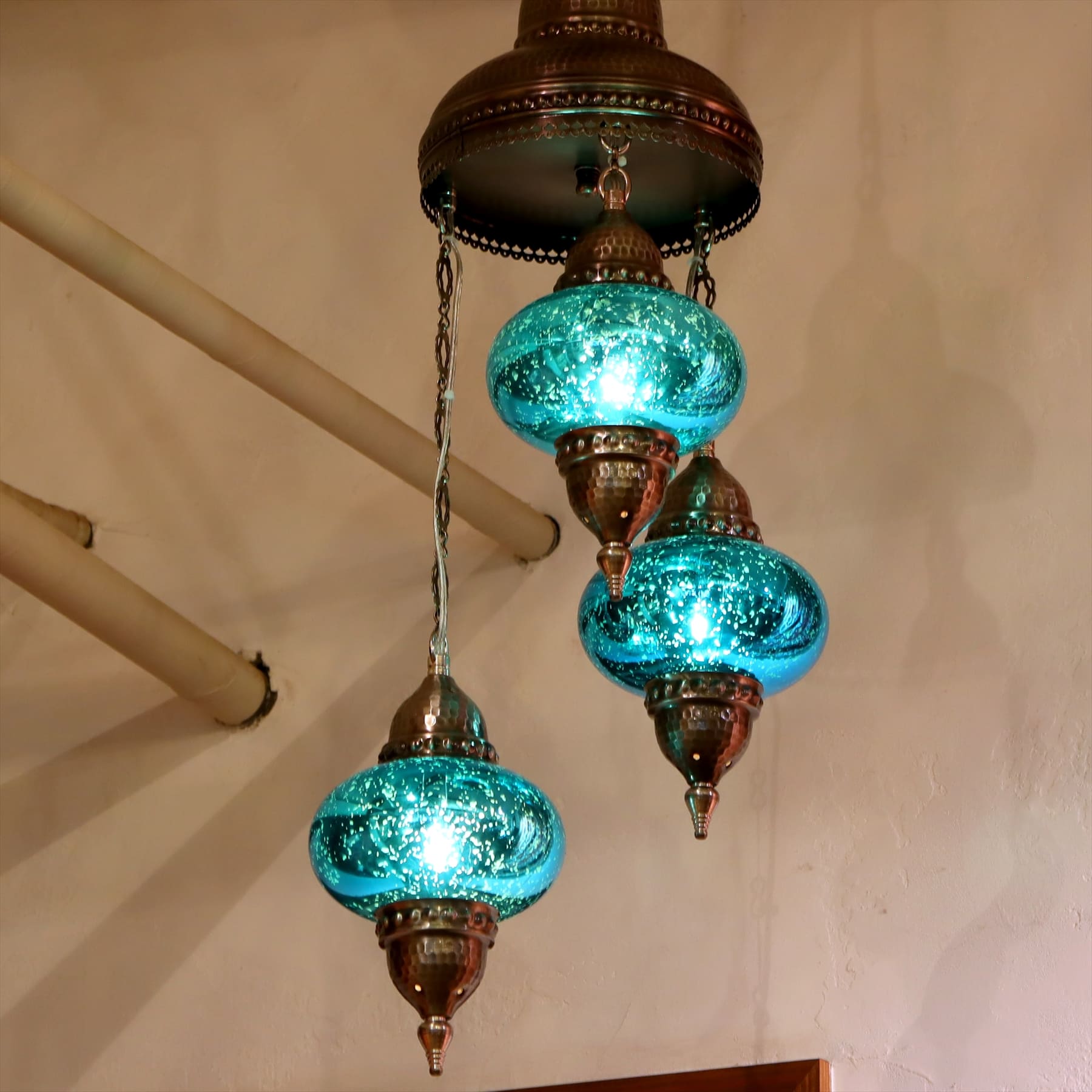 キリムスタイル / トルコランプ・アンティークフィニッシュ 3灯