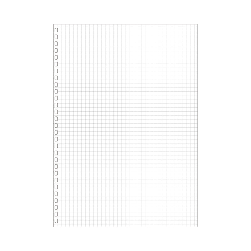 オープンリングノート・ツイストノート＜適合リーフ・方眼罫＞ セミB5