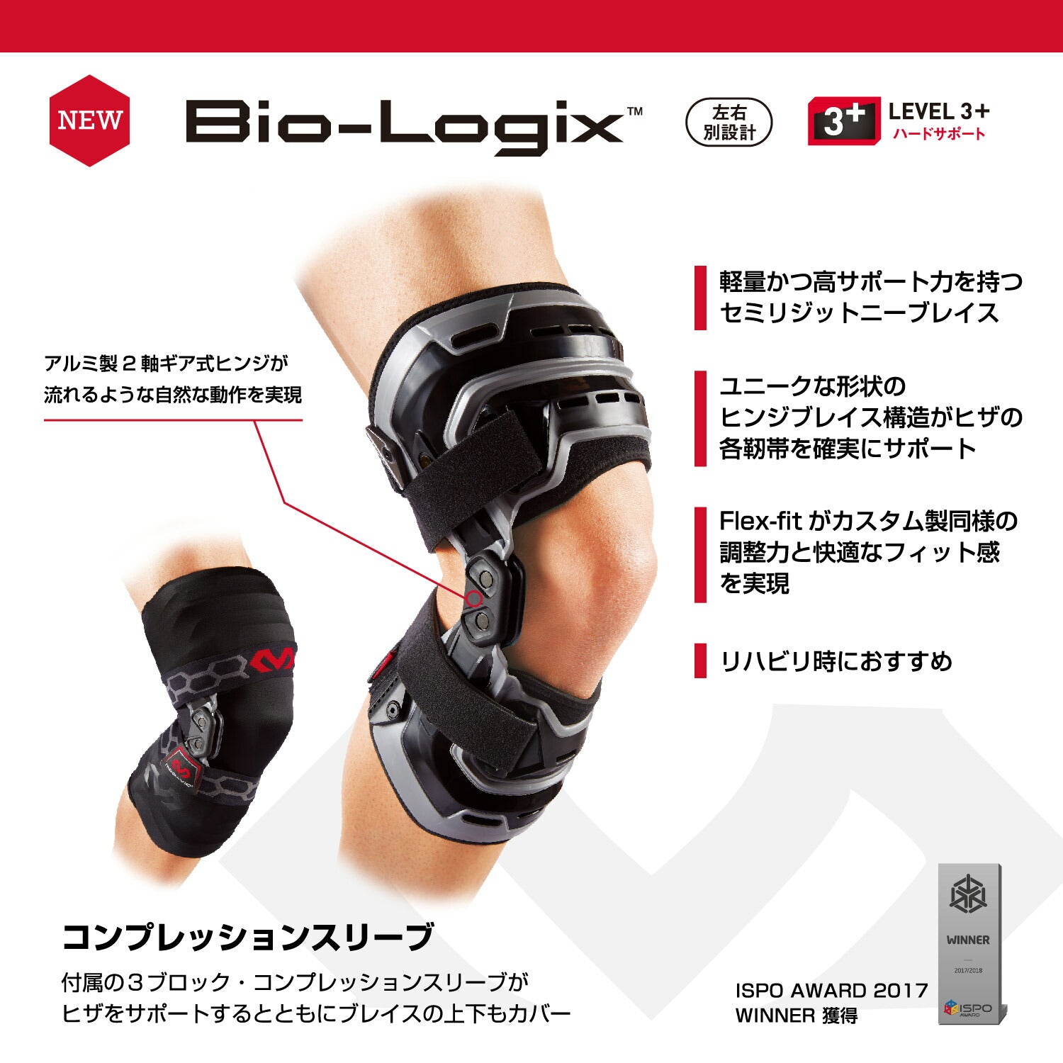 バイオロジックス ニーブレイス - McDavid｜サポータ－ブランドの